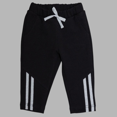 Брюки Дабл с лампасами Чуди Кидс 427125Ц2-1 чёрный 01